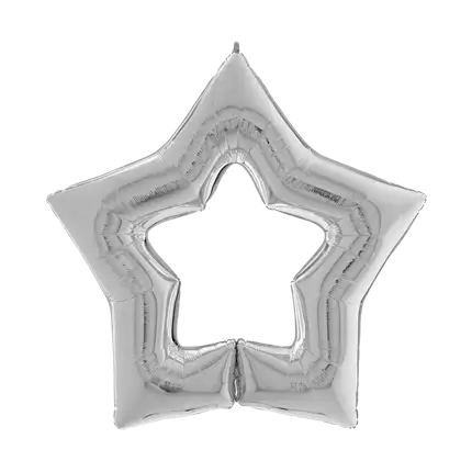 Ballon Métallique Linky Etoile Argent122cm