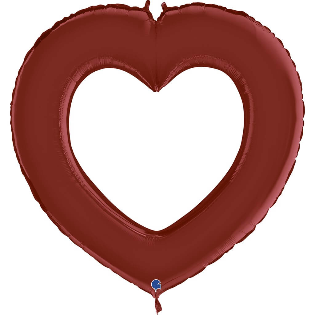 Ballon Métallique Linky Coeur Satin Rouge 104cm