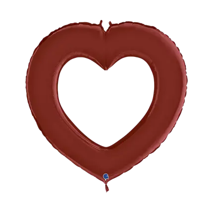 Ballon Métallique Linky Coeur Satin Rouge 104cm
