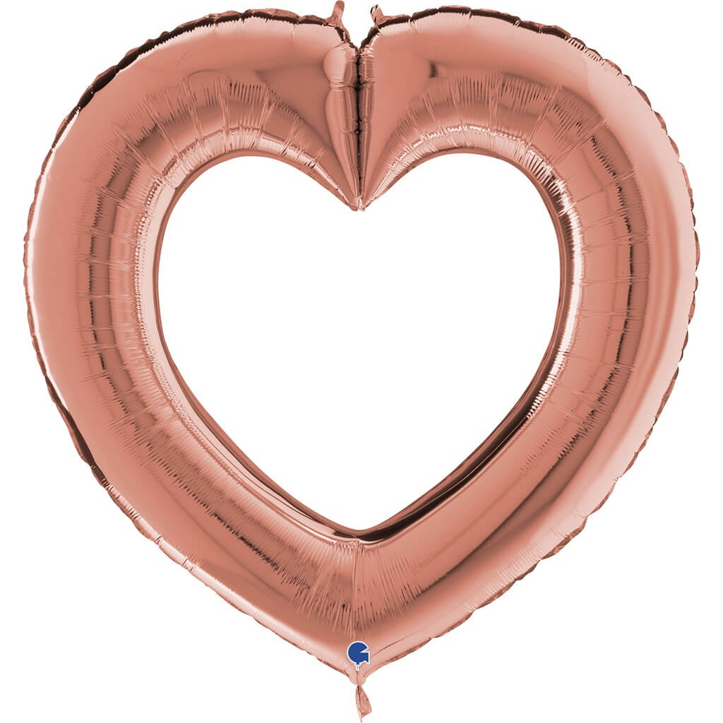 Ballon Métallique Linky Coeur Or Rose 104cm