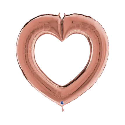 Ballon Métallique Linky Coeur Or Rose 104cm