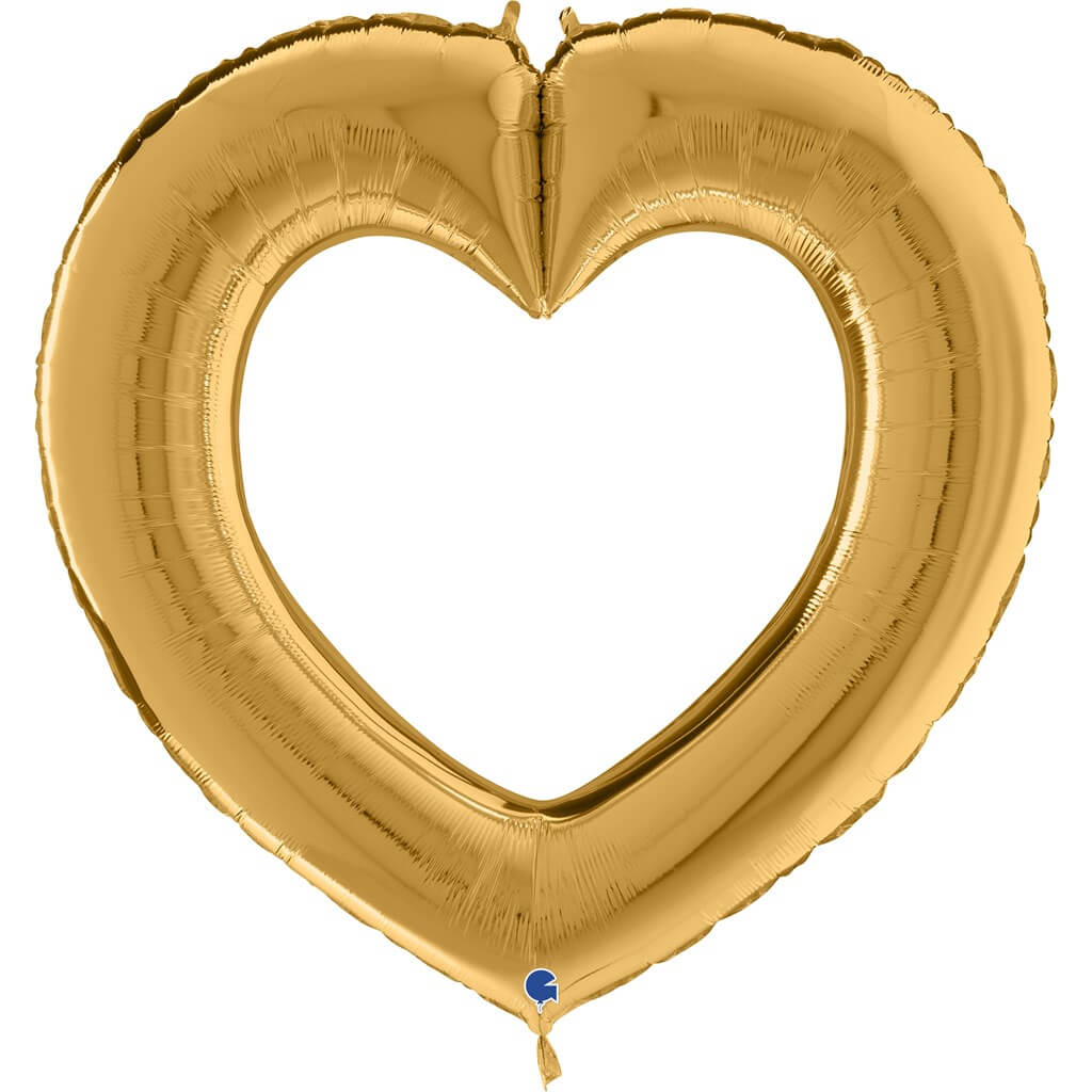Ballon Métallique Linky Coeur Or 104cm
