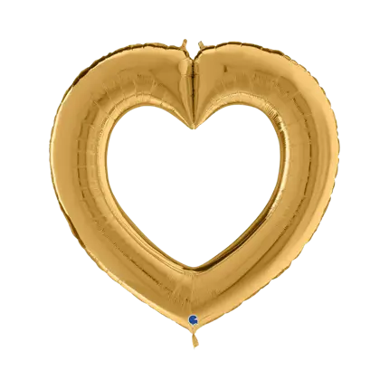 Ballon Métallique Linky Coeur Or 104cm