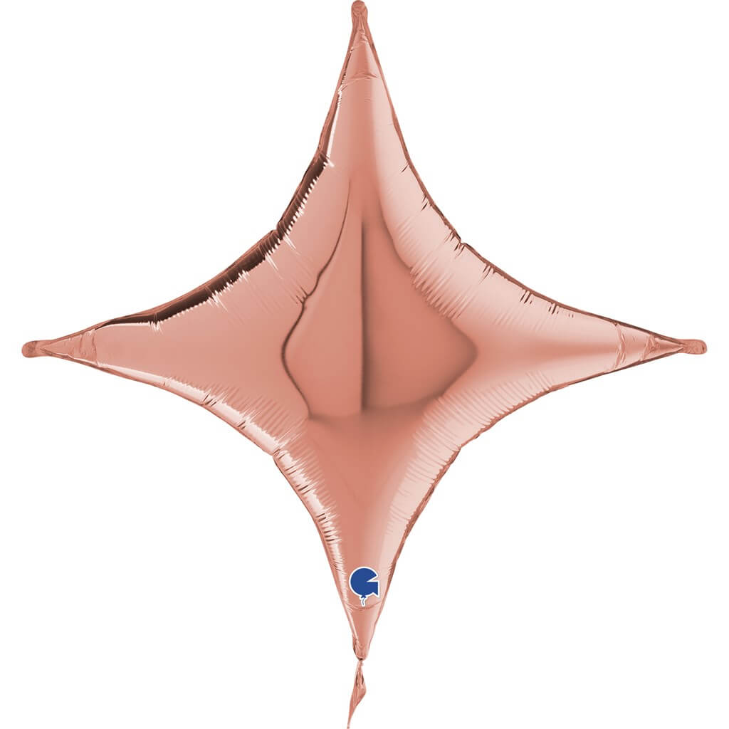Ballon Métallique Croix Or Rose 76cm