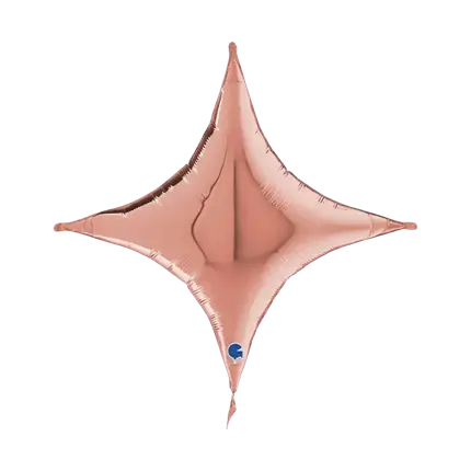 Ballon Métallique Croix Or Rose 76cm