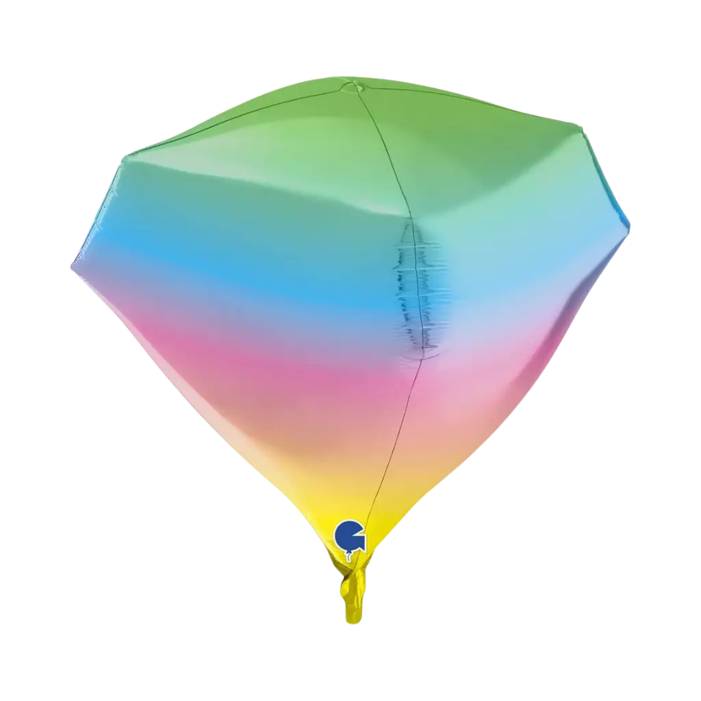 Ballon Hélium Diamant Rainbow 4D 45cm