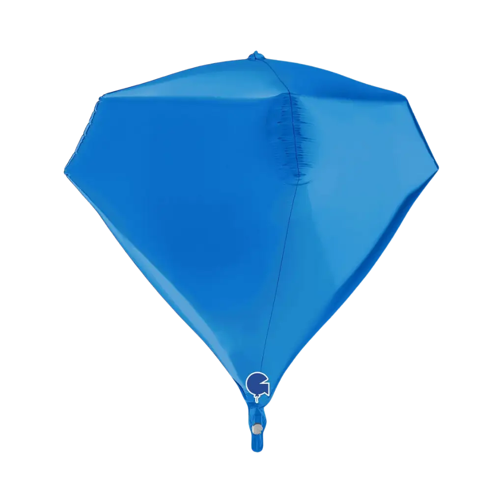 Ballon Hélium Diamant Bleu 4D 45cm