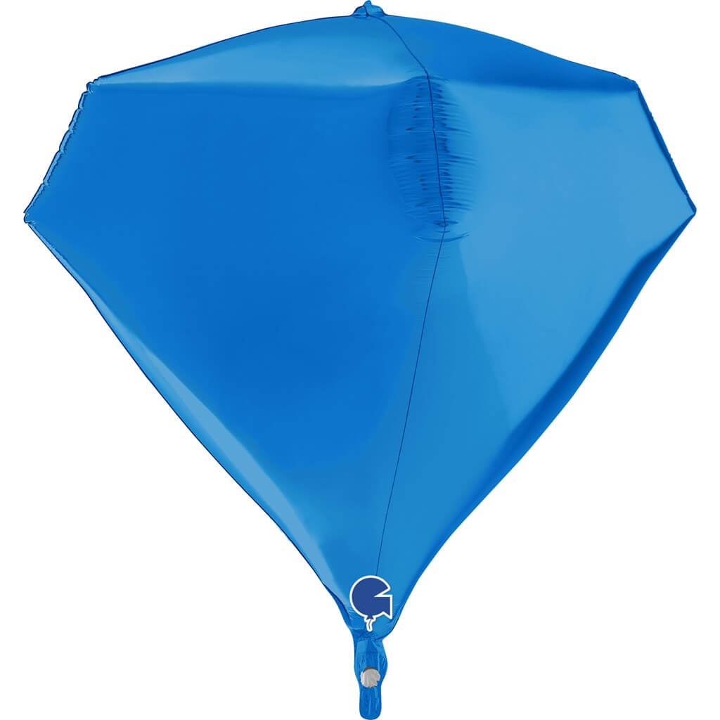 Ballon Hélium Diamant Bleu 4D 45cm