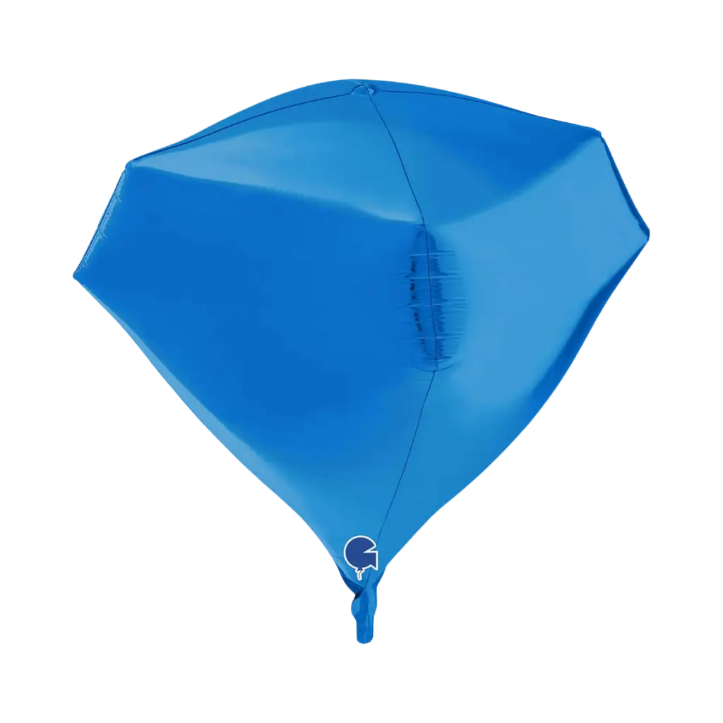 Ballon Hélium Diamant Bleu 4D 45cm