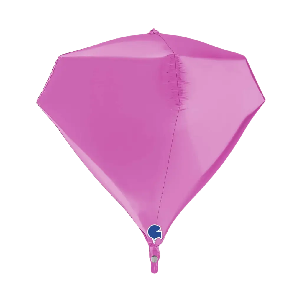 Ballon Hélium Diamant Rose 4D 45cm