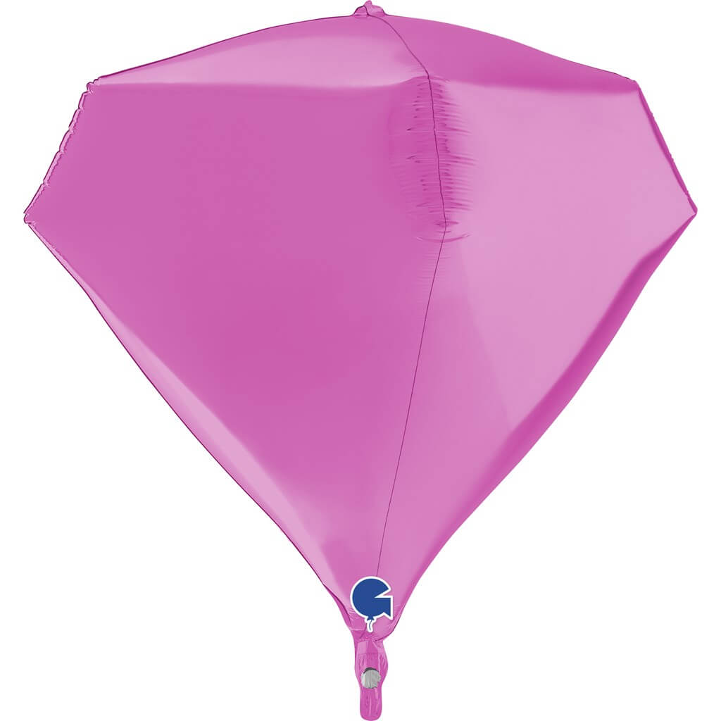 Ballon Hélium Diamant Rose 4D 45cm