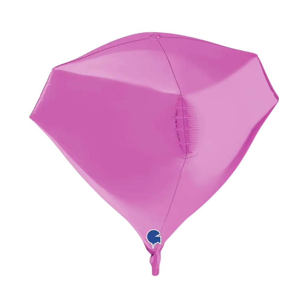 Ballon Hélium Diamant Rose 4D 45cm