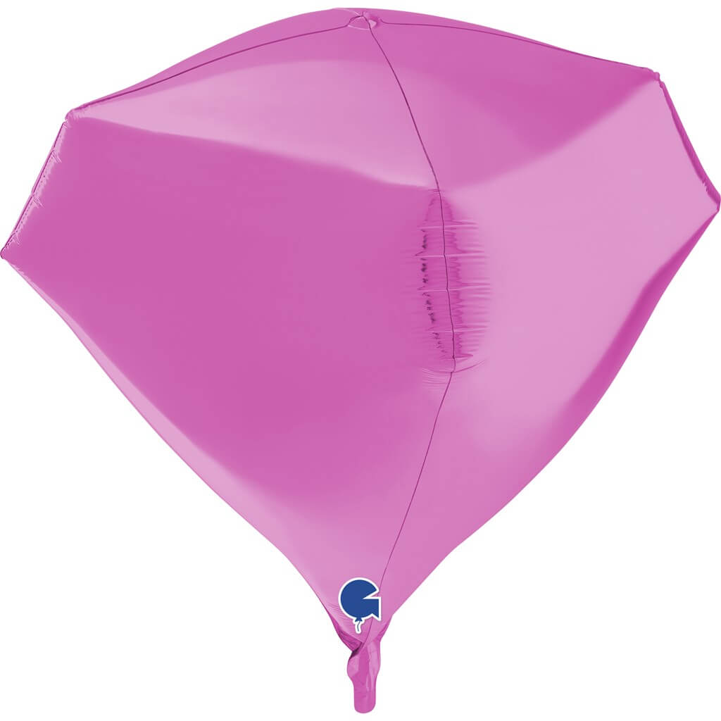 Ballon Hélium Diamant Rose 4D 45cm