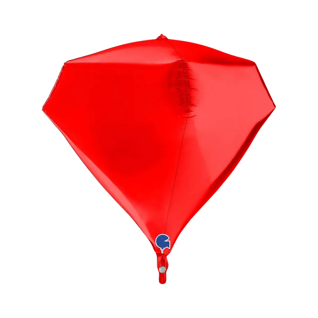 Ballon Hélium Diamant Rouge 4D 45cm