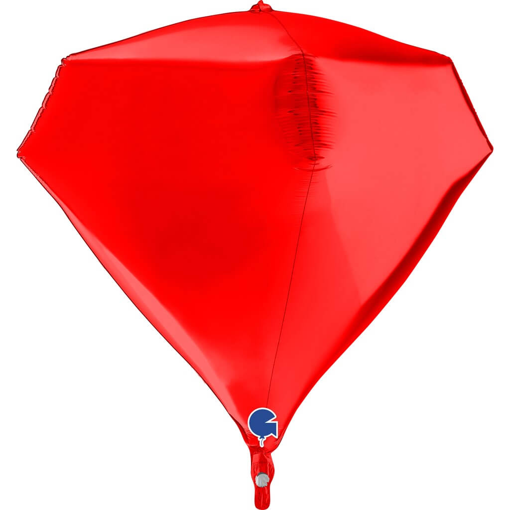 Ballon Hélium Diamant Rouge 4D 45cm