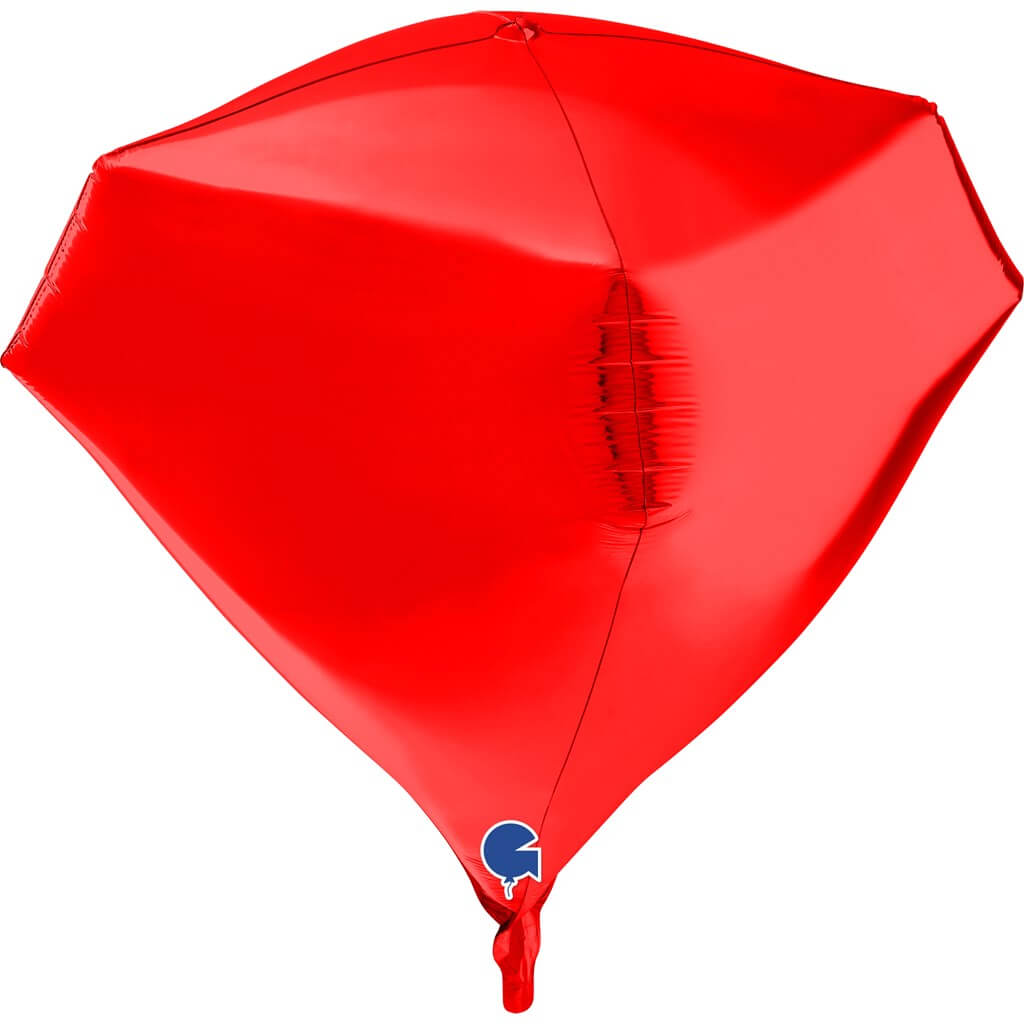 Ballon Hélium Diamant Rouge 4D 45cm