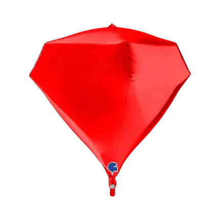 Ballon Hélium Diamant Rouge 4D 45cm