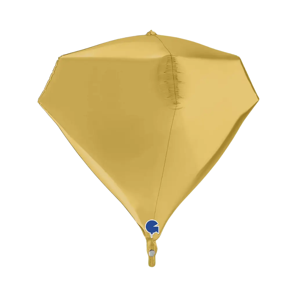 Ballon Hélium Diamant Or 4D 45cm