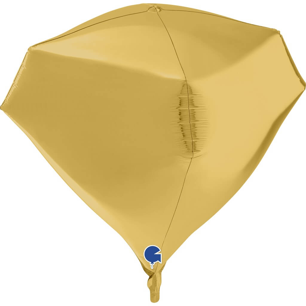 Ballon Hélium Diamant Or 4D 45cm