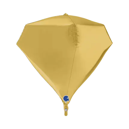 Ballon Hélium Diamant Or 4D 45cm