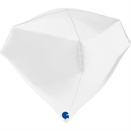 Ballon Hélium Diamant Blanc 4D 45cm