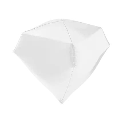 Ballon Hélium Diamant Blanc 4D 45cm