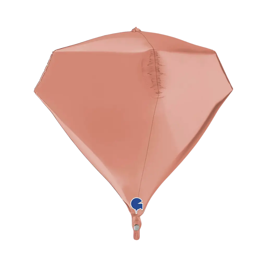 Ballon Hélium Diamant Or Rose 4D 45cm