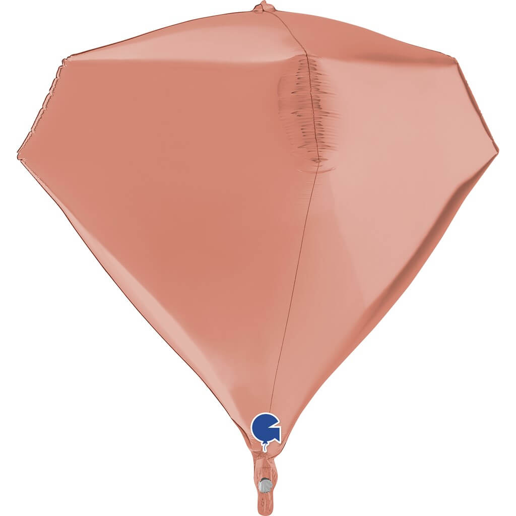 Ballon Hélium Diamant Or Rose 4D 45cm