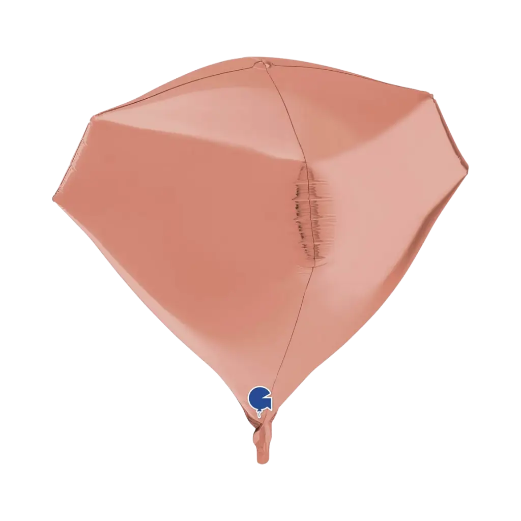 Ballon Hélium Diamant Or Rose 4D 45cm