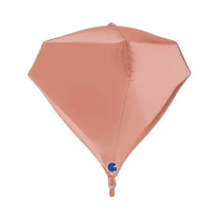 Ballon Hélium Diamant Or Rose 4D 45cm