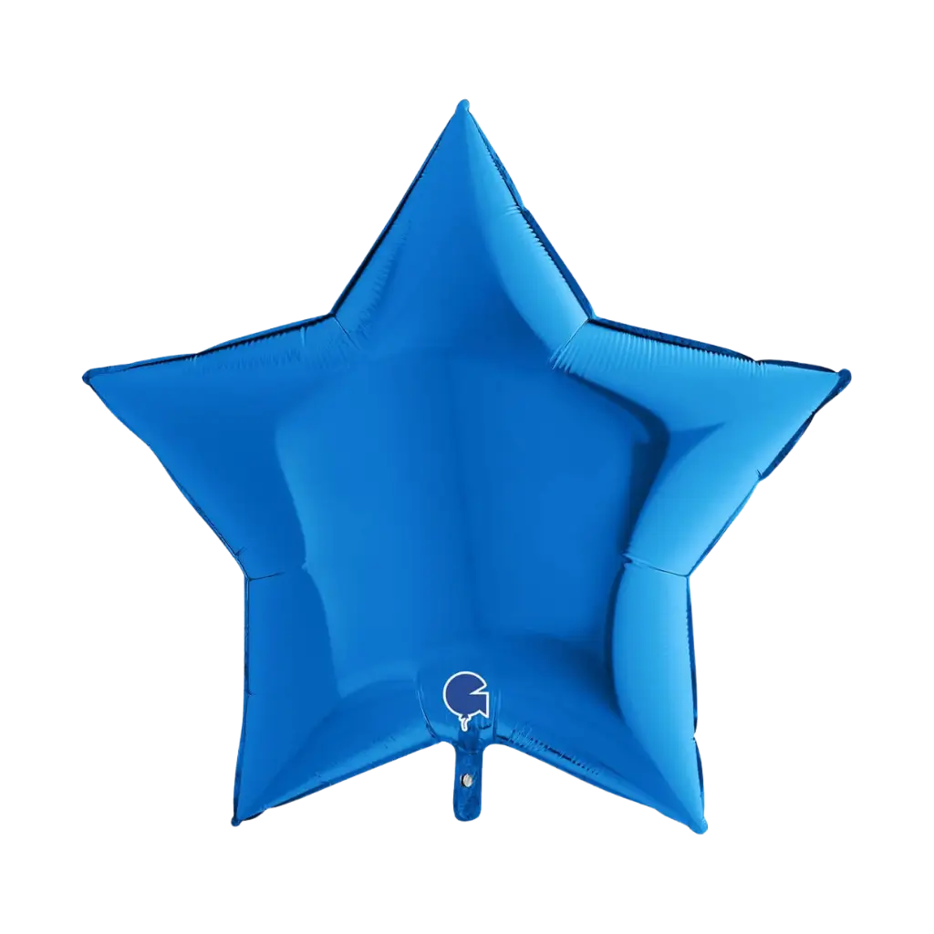 Ballon Étoile Métallique Bleu 91cm