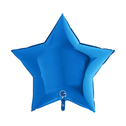 Ballon Étoile Métallique Bleu 91cm