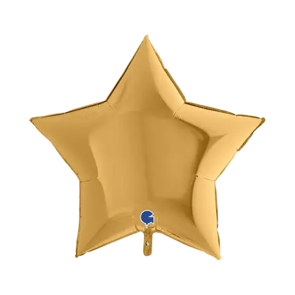 Ballon Étoile Métallique Or 91cm