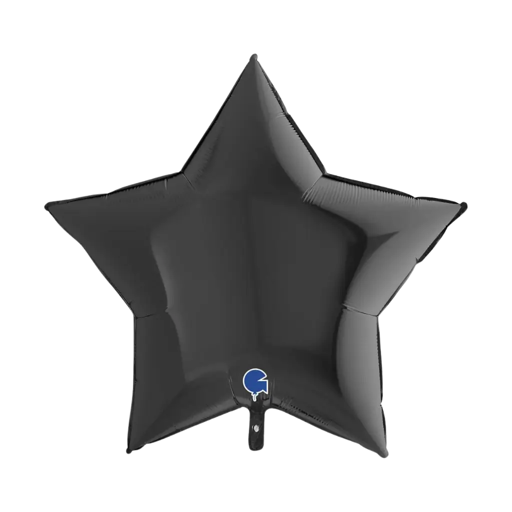 Ballon Étoile Métallique Noir 91cm
