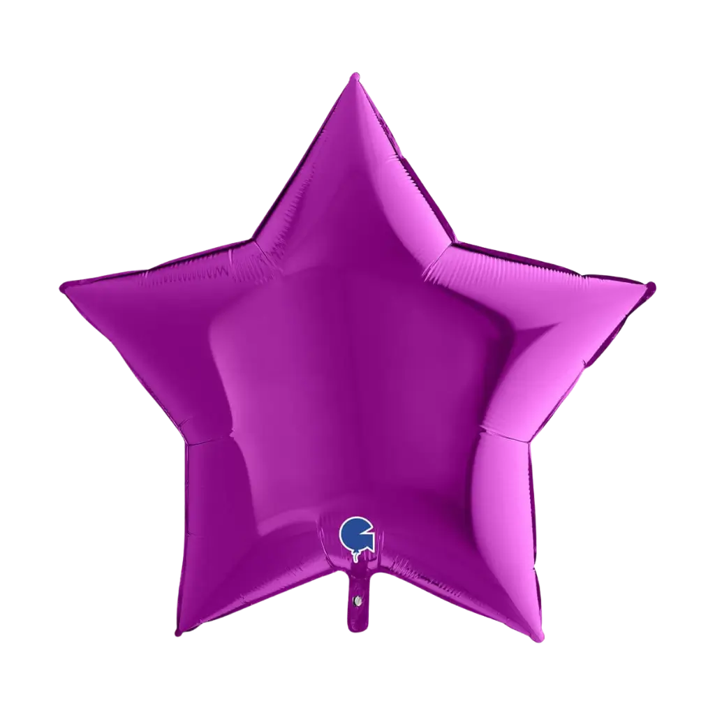 Ballon Étoile Métallique Violet 91cm