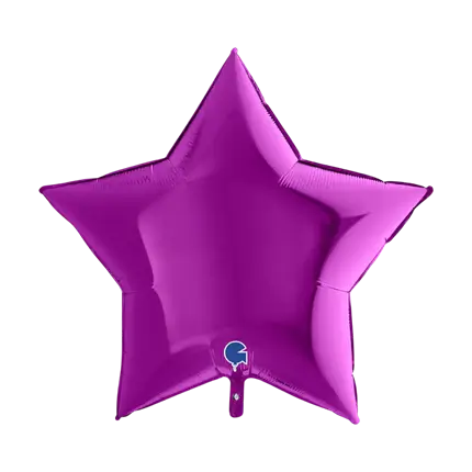 Ballon Étoile Métallique Violet 91cm