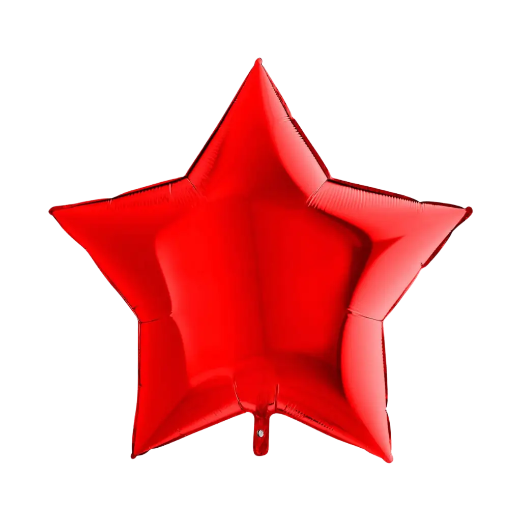 Ballon Étoile Métallique Rouge 91cm