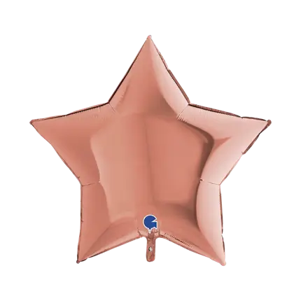 Ballon Étoile Métallique Or Rose 91cm