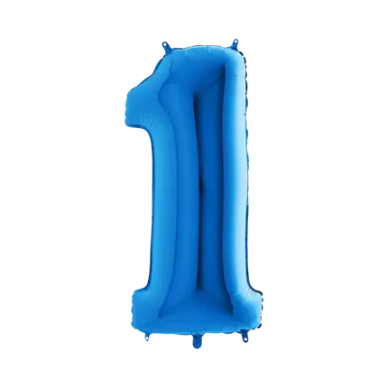 Ballon Anniversaire Chiffre 1 Bleu 102cm