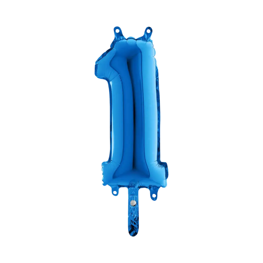 Ballon Anniversaire Chiffre 1 Bleu 36cm