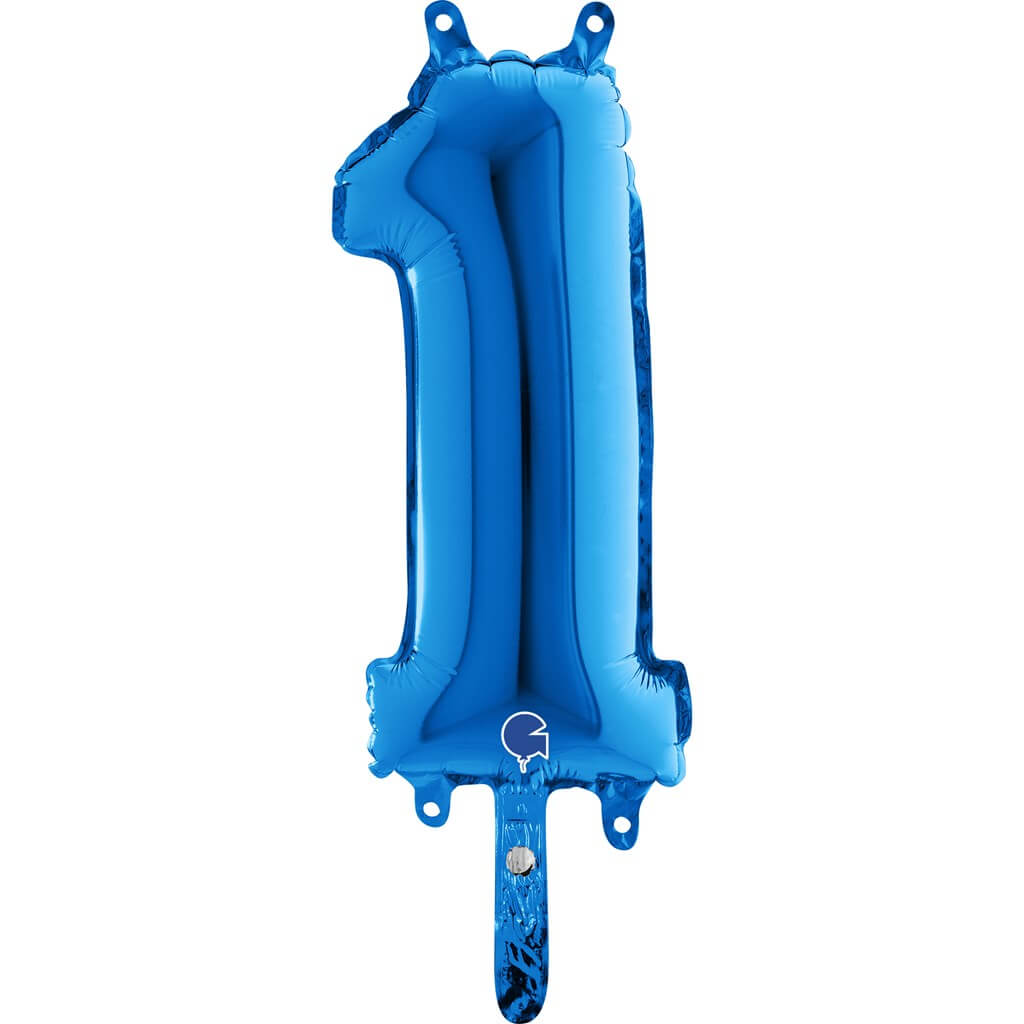 Palloncino XL In Foglio Numero 21 Blu - 81 Cm, Per Compleanni, Gonfiabile Con Elio O Aria, Con Cannuccia