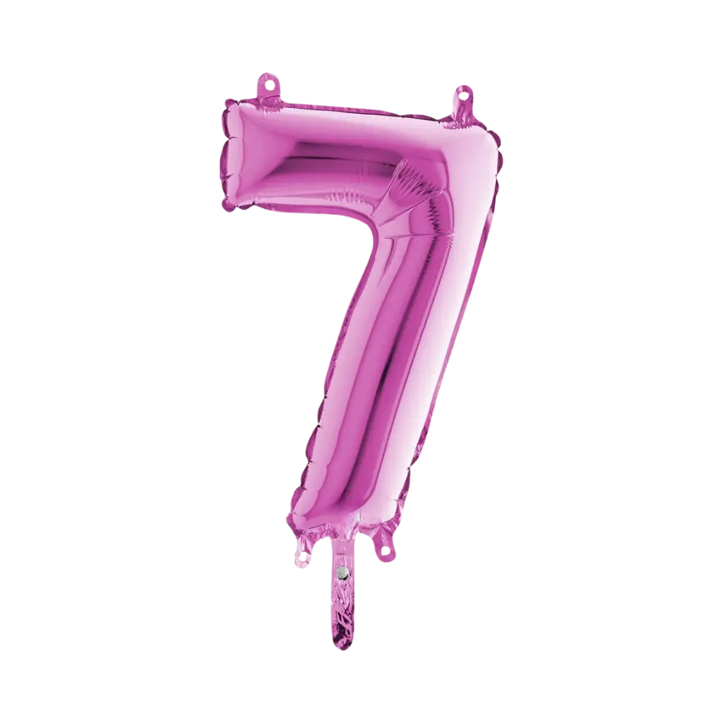 Ballon anniversaire chiffre 7 Rose 36cm