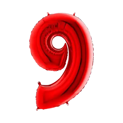 Ballon Numéro Rouge 2 Ans Avec Standard 76cm - Partywinkel