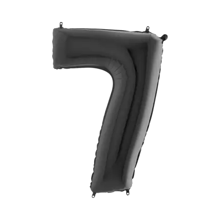 Ballon anniversaire chiffre 7 Noir 102cm
