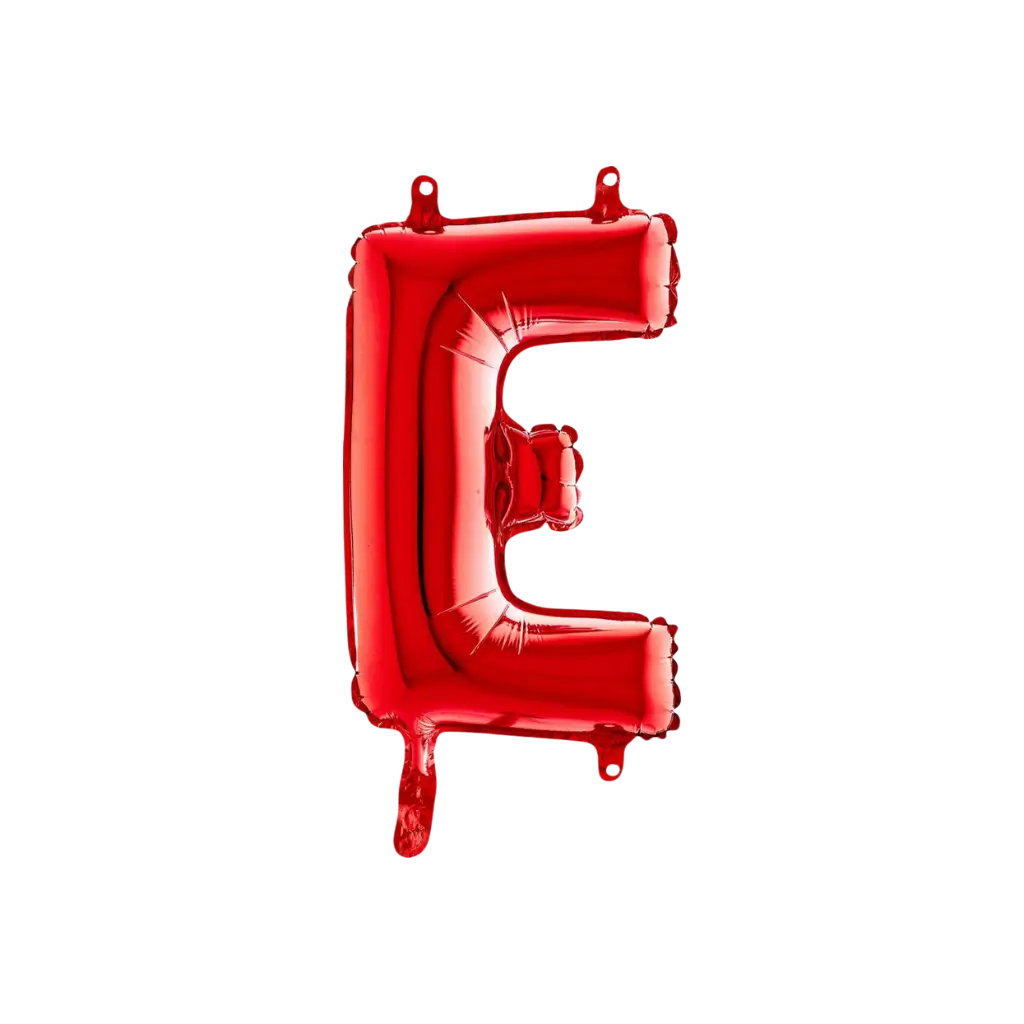 Ballon aluminium lettre E Rouge 36cm