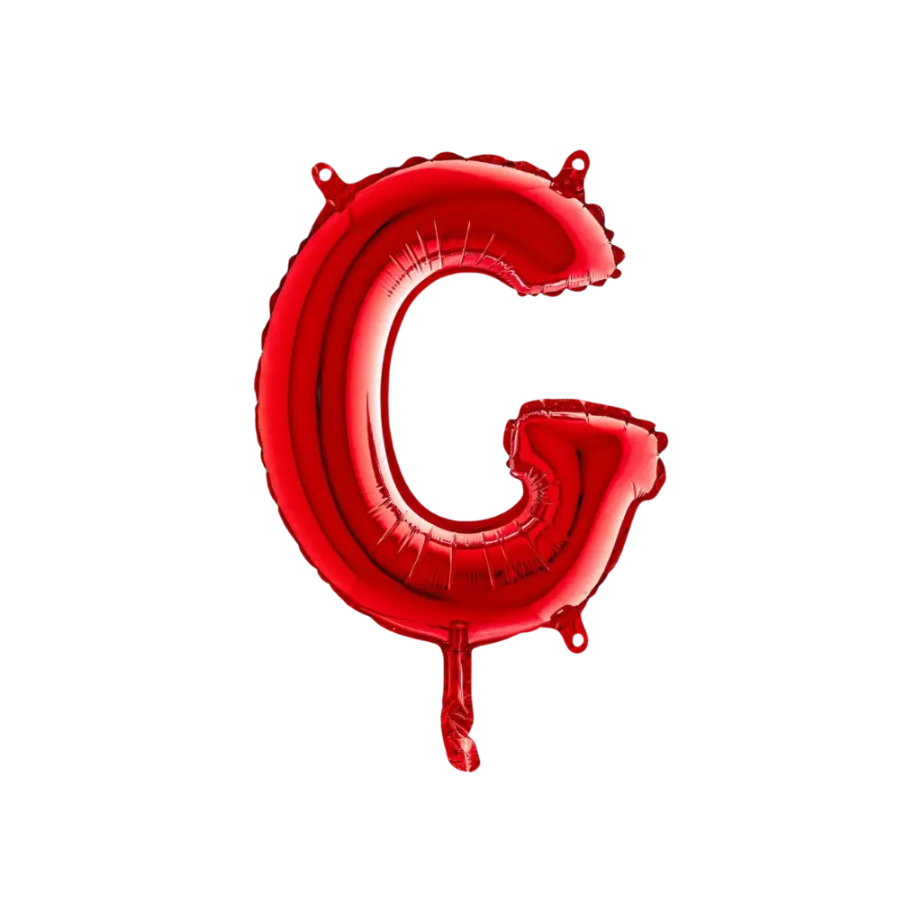 Ballon aluminium lettre G Rouge 36cm