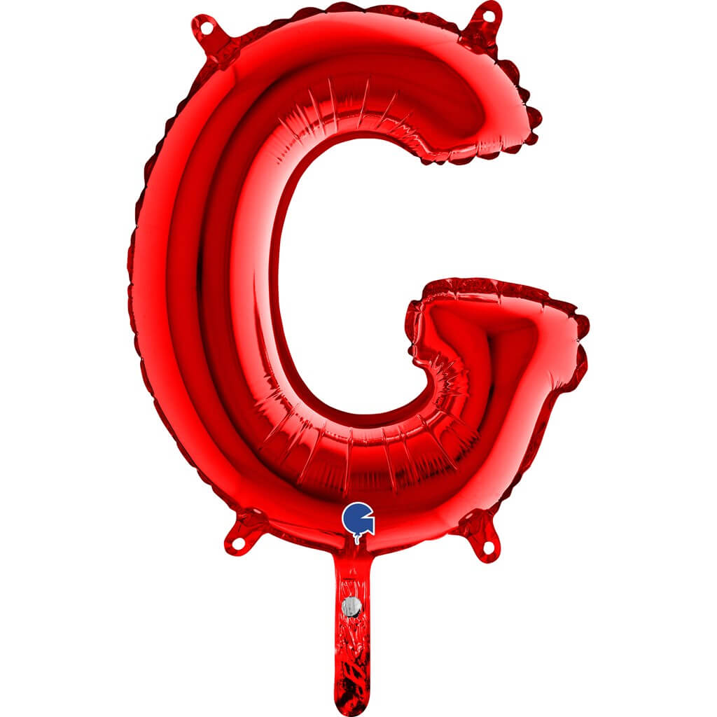Ballon aluminium lettre G Rouge 36cm