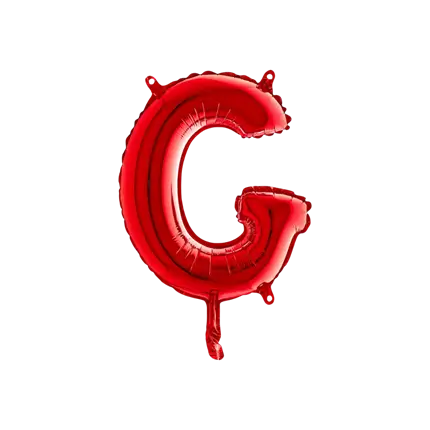 Ballon aluminium lettre G Rouge 36cm