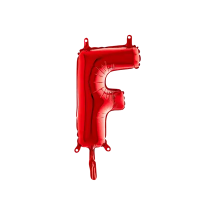 Ballon aluminium lettre F Rouge 36cm
