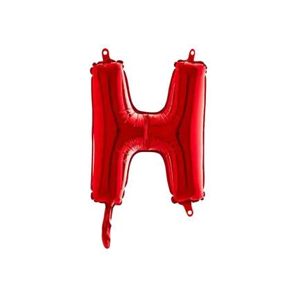 Ballon aluminium lettre H Rouge 36cm